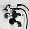 Kingston Brass Tub Wall Mount Clawfoot Tub Faucet with Hand Shower, Matte Black KS225PXMB - alternate 2